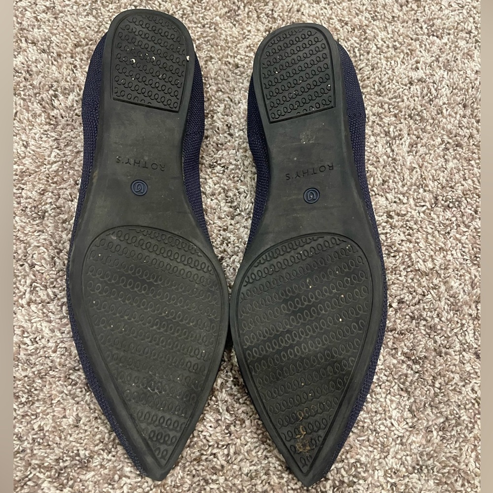 Rothy’s The Point Navy Women’s Size 10.5 - Picture 7 of 9